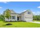 Well-manicured lawn frames this inviting single Gathering home, complete with a two-car garage and charming blue shutters at 5009 Shore Breeze Dr., Myrtle Beach, SC 29588