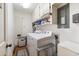Well-equipped laundry room with modern appliances and ample storage space at 59 Bay Tree Ln., Pawleys Island, SC 29585