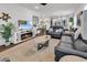Bright living area featuring modern furnishings and an open concept design to the kitchen at 6029 Campanella St., Myrtle Beach, SC 29572
