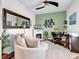 Inviting office space featuring a cozy seating area, fireplace, and a functional desk setup at 6029 Campanella St., Myrtle Beach, SC 29572
