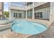 Backyard pool featuring a fountain feature and access to the home's outdoor living area at 607 Boone Hall Dr., Myrtle Beach, SC 29579