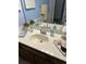 Stylish bathroom featuring a single sink, decorative plants, and coastal themed decor at 814 James Landing Ct., Murrells Inlet, SC 29576