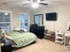 Bright bedroom with lots of space, natural light, modern furniture, and TV at 821 Falkirk St., Myrtle Beach, SC 29579