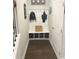 Functional mudroom with hooks, storage, and a convenient spot for organizing everyday items at 821 Falkirk St., Myrtle Beach, SC 29579