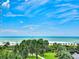Beautiful beach view from a high-rise condo with palm trees at 9840 Queensway Blvd. # 331, Myrtle Beach, SC 29572