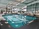 Take a dip in this indoor pool and spa with skylights and adjacent seating at 9840 Queensway Blvd. # 331, Myrtle Beach, SC 29572