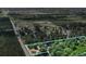 Aerial view of a property outlined in blue, surrounded by lush trees and landscape at 10381 Hardwick Rd., Nichols, SC 29581