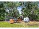 Fenced chicken coop area with coop and tools for caretaking and maintenance at 10381 Hardwick Rd., Nichols, SC 29581