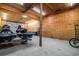 Large garage space featuring ample storage and a work area for projects at 127 Brown Pelican Loop, Pawleys Island, SC 29585