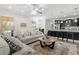 Comfortable living space with contemporary furnishings flowing into the kitchen and dining area at 1428 Lanterns Rest Rd. # 1428, Myrtle Beach, SC 29579