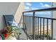 Relaxing balcony with comfortable seating and stunning ocean views of the beach and surf at 1501 S Ocean Blvd. # 1548, Myrtle Beach, SC 29577