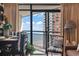 Dining Area features a sliding glass door to the balcony with views of the city and the ocean at 1501 S Ocean Blvd. # 1548, Myrtle Beach, SC 29577