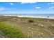 Scenic beach view with grassy dunes and a boardwalk access, perfect for serene coastal living at 1820 N Ocean Blvd. # 303D, North Myrtle Beach, SC 29582