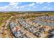 Aerial view of a community near a pond, showcasing a beautiful neighborhood layout at 1857 Culbertson Ave. # 1857, Myrtle Beach, SC 29577