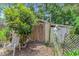 Backyard with a small wooden shed and a patio chair at 189 Aspen Loop, Pawleys Island, SC 29585