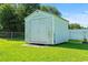 Exterior shot of outdoor storage shed in backyard at 308 Sanders Ct., Mullins, SC 29574