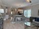 Open concept living area features modern furnishings and a ceiling fan at 3137 Tiger Tail Rd., Conway, SC 29526