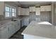 Bright kitchen featuring white cabinets, quartz countertops, and an island for meal preparation at 3139 Tiger Tail Rd., Conway, SC 29526