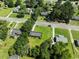 Aerial shot of a neighborhood with homes featuring green yards, mature trees, and quiet streets at 324 Camellia Ave., Marion, SC 29571