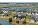 Aerial view of waterfront homes and community with beautiful blue water at 350 Saint Julian Ln., Myrtle Beach, SC 29579