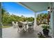 Spacious deck features comfortable seating and overlooks lush landscaping and views at 350 Saint Julian Ln., Myrtle Beach, SC 29579