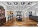 Elegant dining room featuring hardwood floors, coffered ceilings, and a sophisticated transitional style at 350 Saint Julian Ln., Myrtle Beach, SC 29579