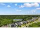 Aerial view of home in quiet neighborhood with wooded preserve at 3647 Diamond Stars Way, Little River, SC 29566