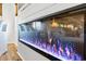 Modern electric fireplace with vibrant flames and elegant design at 401 Marlin St., Sunset Beach, NC 28468