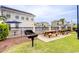 Community common area featuring picnic tables and grills, perfect for outdoor gatherings and barbecues at 4522 N Plantation Harbour Dr. # E7, Little River, SC 29566