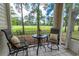 Relaxing screened patio with seating overlooking the lush golf course at 468 River Oak Dr. # 66D, Myrtle Beach, SC 29579