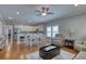 Open-concept living and dining area features hardwood floors, recessed lighting, and a modern kitchen at 505 41St Ave. S, North Myrtle Beach, SC 29582