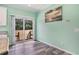 Dining area with sliding glass door leading to a deck, and modern decor at 580 Circle M Rd., Longs, SC 29568