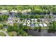 Beautiful aerial view highlighting neighborhood's waterfront location, pinpointing the property's location in the community at 5867 Rosewood Dr., Myrtle Beach, SC 29588