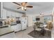 Open concept kitchen and living area features updated appliances, tile floors and plenty of light at 6301 N Ocean Blvd. # 2B, North Myrtle Beach, SC 29582