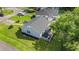 Aerial view of the backyard and a wooden deck with a hot tub, providing a private retreat at 6570 Pebble Beach Crescent, Myrtle Beach, SC 29588
