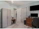 A storage space and desk area create an organized and functional office space at 6570 Pebble Beach Crescent, Myrtle Beach, SC 29588