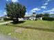 Single-story home with a tree in front, green grass and manicured bushes at 706 Jamie Ln., Conway, SC 29526