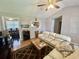 Open-concept living space featuring wood floors, comfortable sofas, and stylish decor at 706 Jamie Ln., Conway, SC 29526