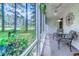 Relaxing screened porch with outdoor seating and views of the lush green lawn at 850 Fairway Dr. # 904Ee, Longs, SC 29568