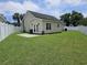 Well-maintained backyard with ample green space and concrete patio at 1028 Cherry Tree Ln., North Myrtle Beach, SC 29582
