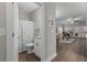 Bathroom view to a living room and kitchen at 124 Birch N Coppice Dr. # 1, Surfside Beach, SC 29575