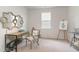 Bright office featuring a modern desk, artwork, and a neutral color palette with a large window at 1402 Nokota Dr., Conway, SC 29526