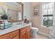 Bathroom with vanity, toilet, and framed mirror at 232 White Water Loop, Conway, SC 29526