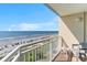 Relaxing balcony with stunning ocean view, perfect for enjoying the coastal breeze and scenery at 2501 S Ocean Blvd. # 503, Myrtle Beach, SC 29577