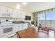 This efficiently designed kitchen opens up to an ocean view and seating area at 2501 S Ocean Blvd. # 503, Myrtle Beach, SC 29577