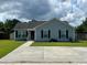 Charming single-story home with a well-manicured lawn, gray siding and dark shutters at 298 Weyburn St., Myrtle Beach, SC 29579