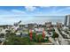 A beautiful aerial view of a home, trees, beach, and the ocean from above at 304 1St Ave. N, Myrtle Beach, SC 29577