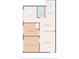 Floor plan showing the layout of the rooms, including living area, kitchen, bedrooms, bathroom, and deck at 304 1St Ave. N, Myrtle Beach, SC 29577