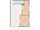Detailed floor plan illustrating the arrangement of the kitchen, living room, bedrooms, and bathroom at 304 1St Ave. N, Myrtle Beach, SC 29577