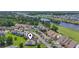 Aerial view of townhomes near the waterway showing how close to water the townhomes are at 4049 Fairway Lakes Dr. # 4049, Myrtle Beach, SC 29577